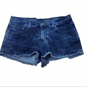 VANS Vintage Mini Blue Denim Raw Hem Shorts 11/12